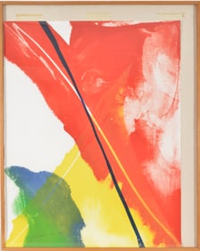 Paul Jenkins. "Sinclair Red". Lithograph on paper. Limited edition numbered 140/150. Signed,