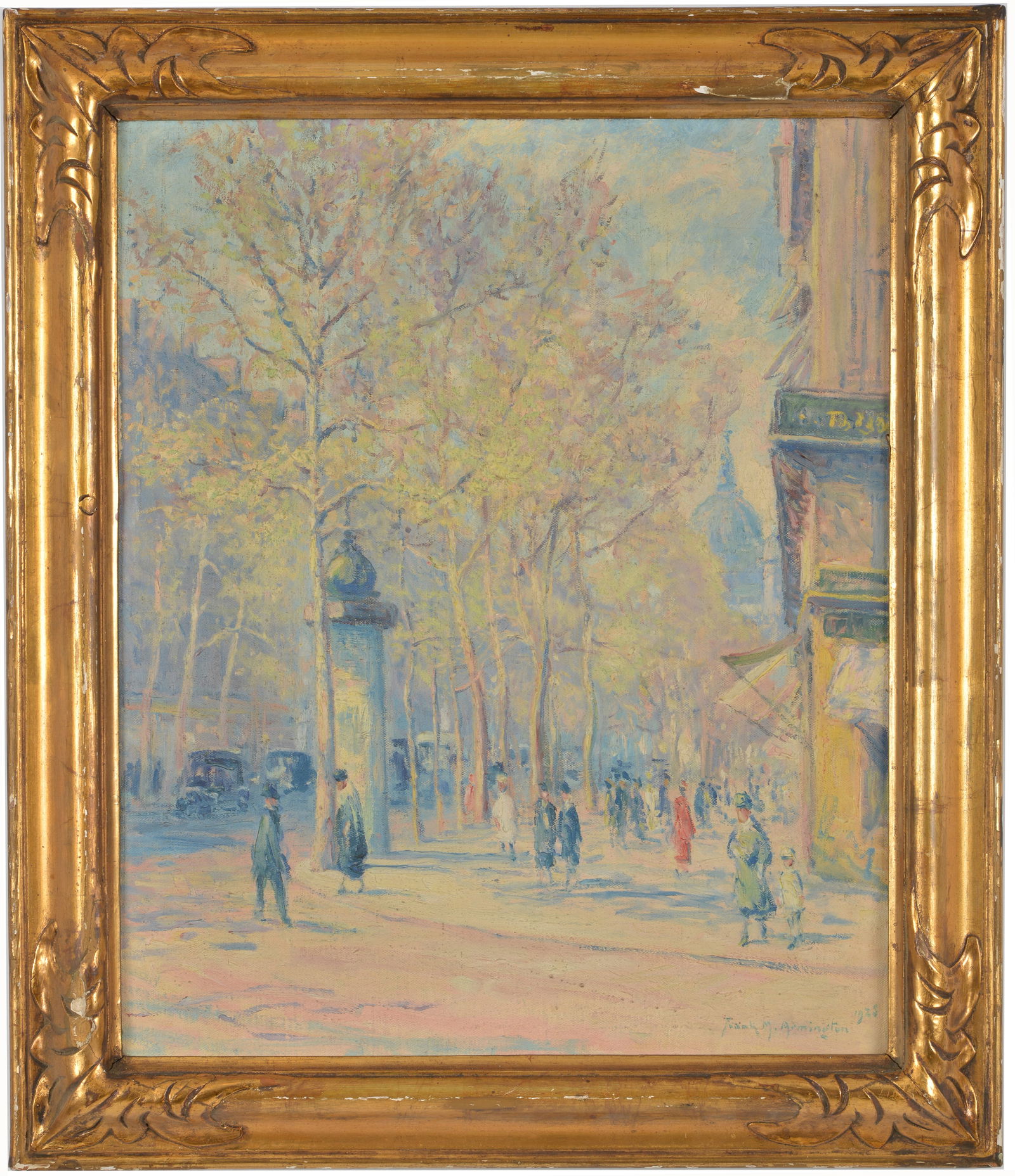 Frank Armington. American/Canadian. 1925 "Boulevard Malesherbes, Paris". Colorful impressionist (1 of 10)