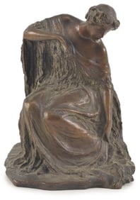 Bessie Potter Vonnoh. "Cinderella". 1906 bronze sculpture. Signed and numbered "No. 1.". Marked