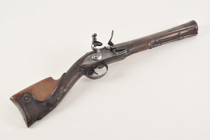 Ornate 18th century European flintlock blunderbuss. Manufactured for the Eastern Trade without