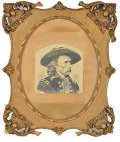 Edward Borein. Graphite drawing of George Armstrong Custer. Signed lower left. Sight: 9.5 x 9.5in.