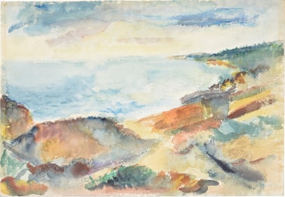 John Marin? Unframed coastal seascape. Signed and dated 1940 lower right. Inscribed Wm. Young on