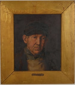 Wallace Bryant. Massachusetts. Early 20th century portrait of a tradesman wearing a coat and apron.