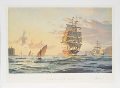 John Stobart. "San Francisco: The Dashing Wave entering the Golden State in 1872". Unframed. Signed