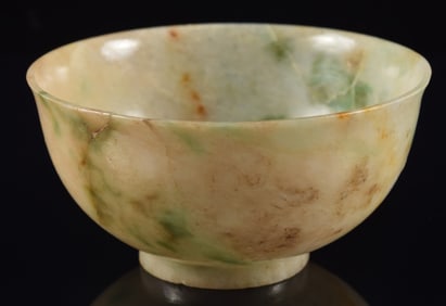 Jadeite bowl. China. Early 20th century. 3.25 x 2.25in.