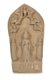 Sculptural fragment. China. Northern Wei style, and possibly of the period. 5th century AD. Image of