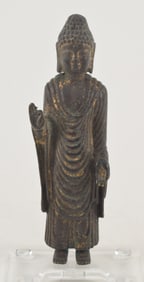 Gilt bronze image of the buddha. Korea. Koryo period (12th century). Standing figure. 4.5in.