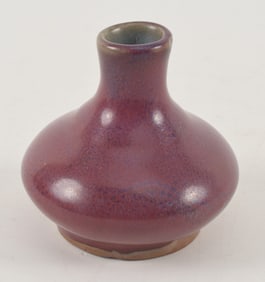 Miniature chun ware vase. China. 18th century. 2.75in high.