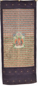 Buddhist icon. Tibet. Late 19th/early 20th century. Thangka of red Tara with lineage figures. Image: