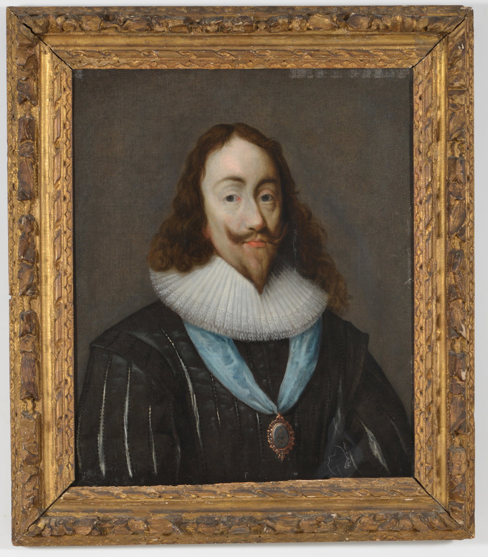 17th/18th century old master portrait of King Charles I. Oil on canvas. Framed. Sight: 28 x 24in. (1 of 8)