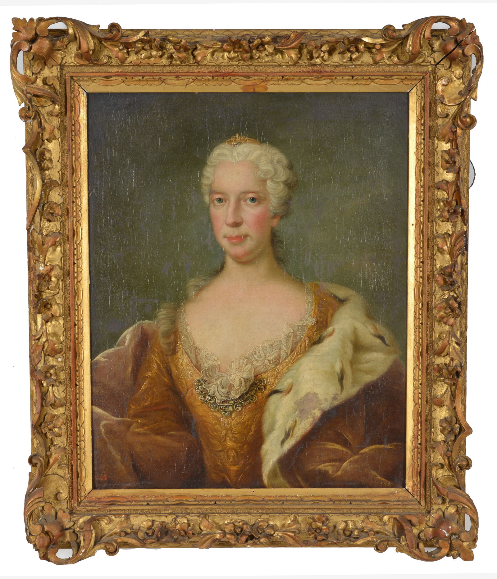 18th century portrait of a noblewoman. Family provenance indicates the sitter is Katarina Leczynski. (1 of 11)