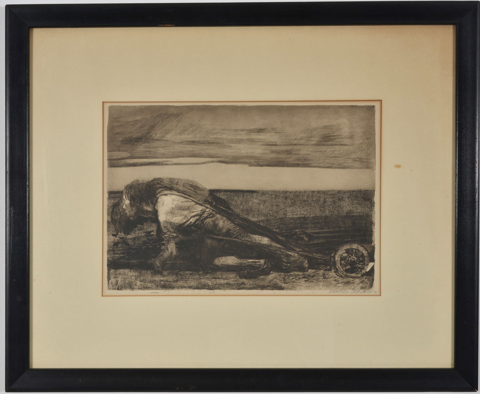 Kathe Kollwitz. Germany. "Die Pfluger" [The Ploughman]. Etching. From the "Peasant War" series. (1 of 7)