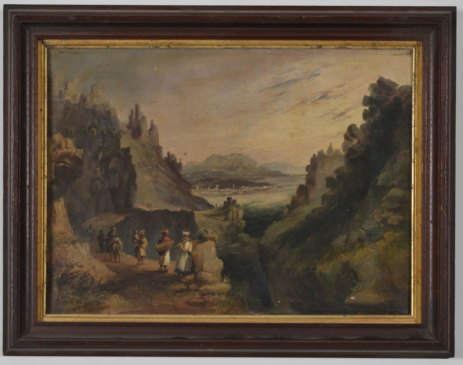 Attributed to William Henry Bartlett. 1809-1854. "Approaching Antiock from Allepo". Landscape with (1 of 7)