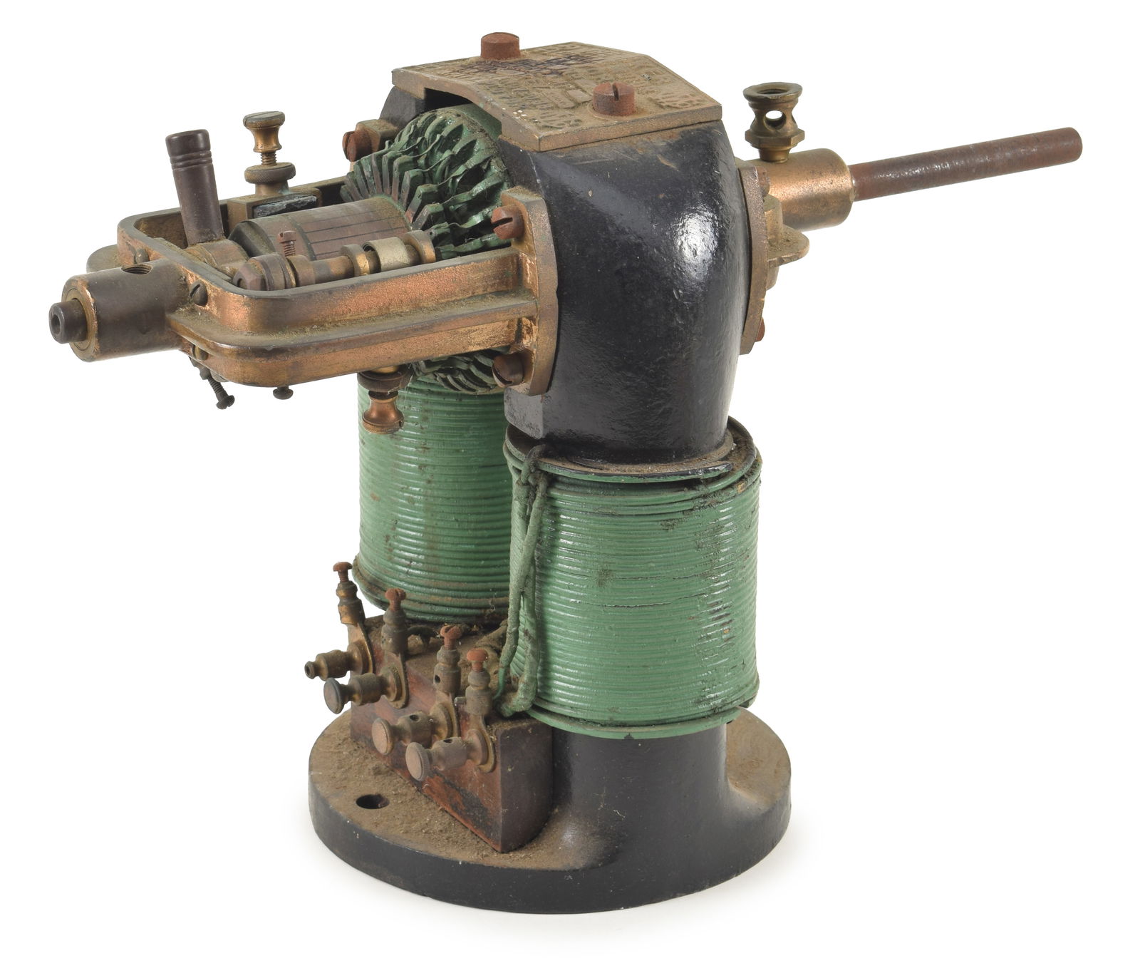 Scarce Riker Electric Motor, ca. 1888. Type B, no. 105. Volts: 35. Rev.: 2000. Patented June 5, Nov (1 of 11)