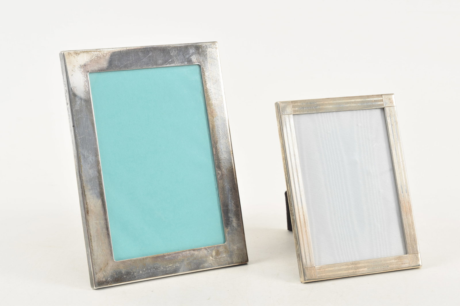 2 Tiffany and Co. sterling silver picture frames. 5 x 7 in, 5 1/2 x 4 in, 4.52 ozt. (1 of 4)