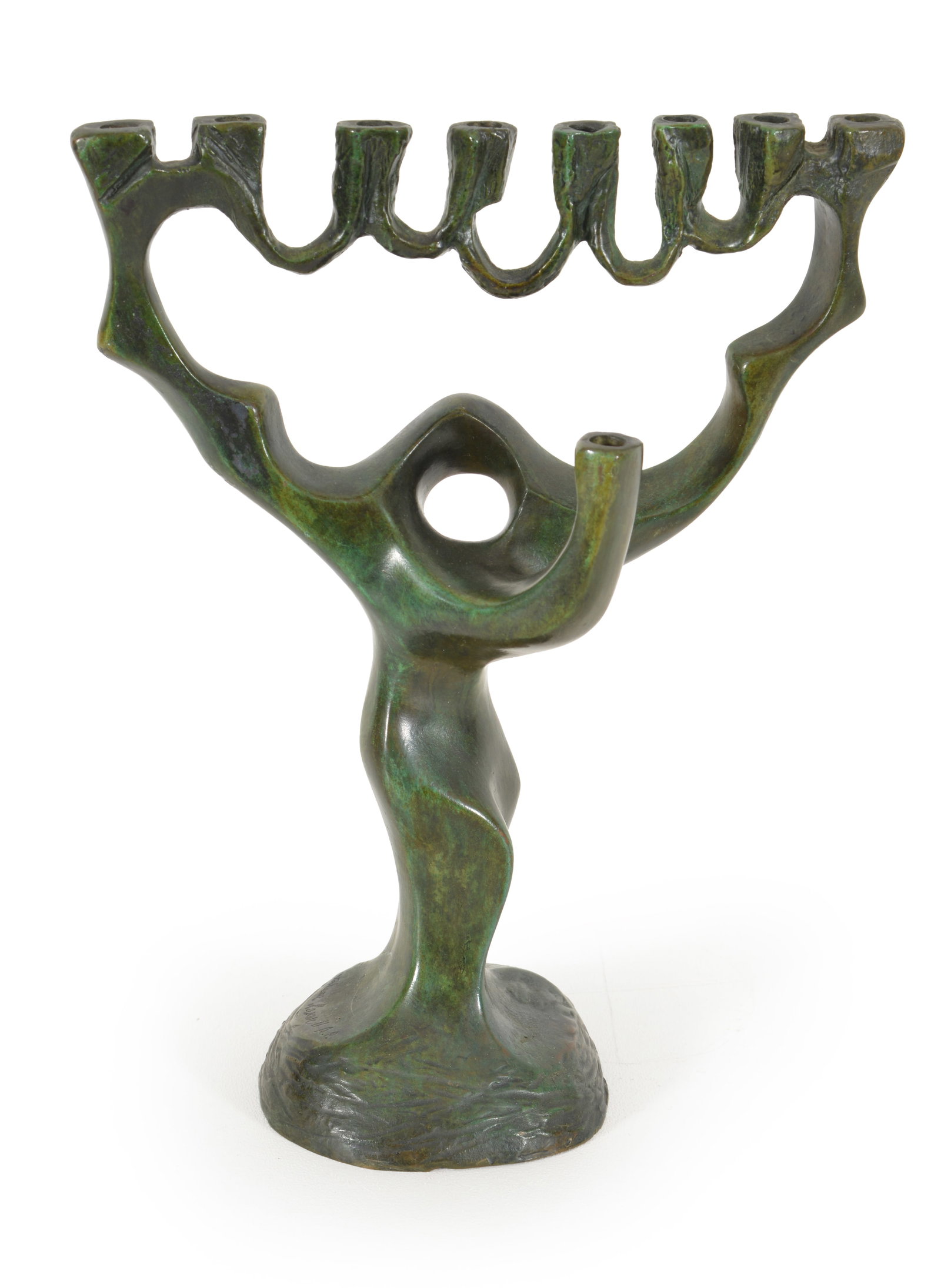 Valerie Maxwell mid century modern patinated bronze minora. Signed. Artist Proof. Height 11 1/4 in,: Valerie Maxwell mid century modern patinated bronze minora. Signed. Artist Proof. Height 11 1/4 in, width 8 3/4 in.