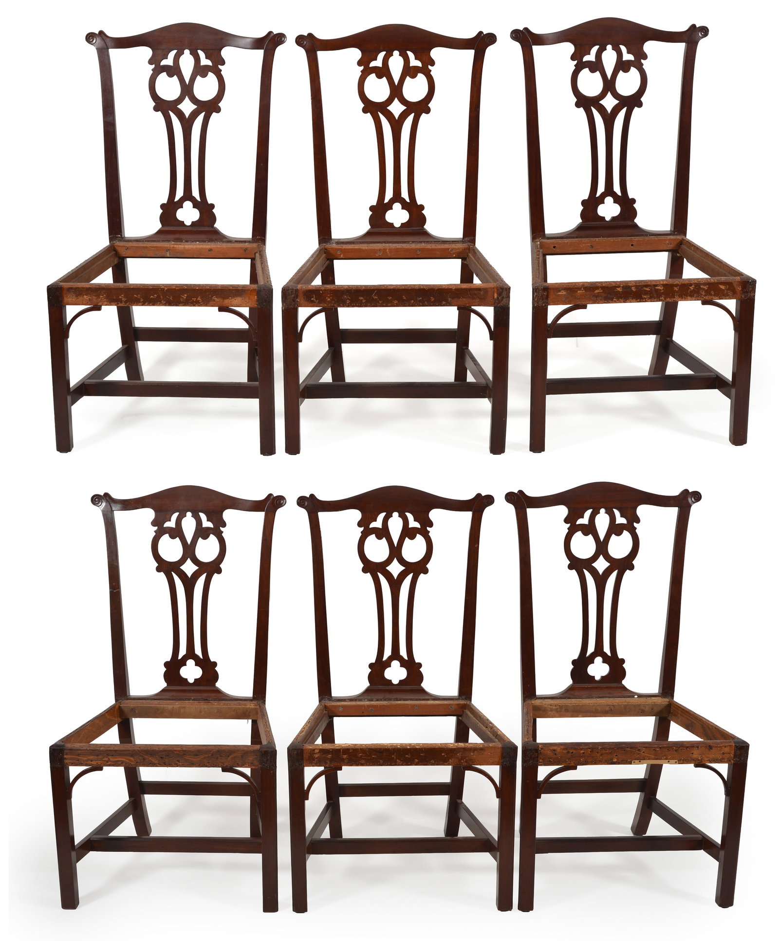 Set of 6 Chippendale mahogany dining chairs attributed to Felix Huntington, Norwich, Connecticut. (1 of 11)