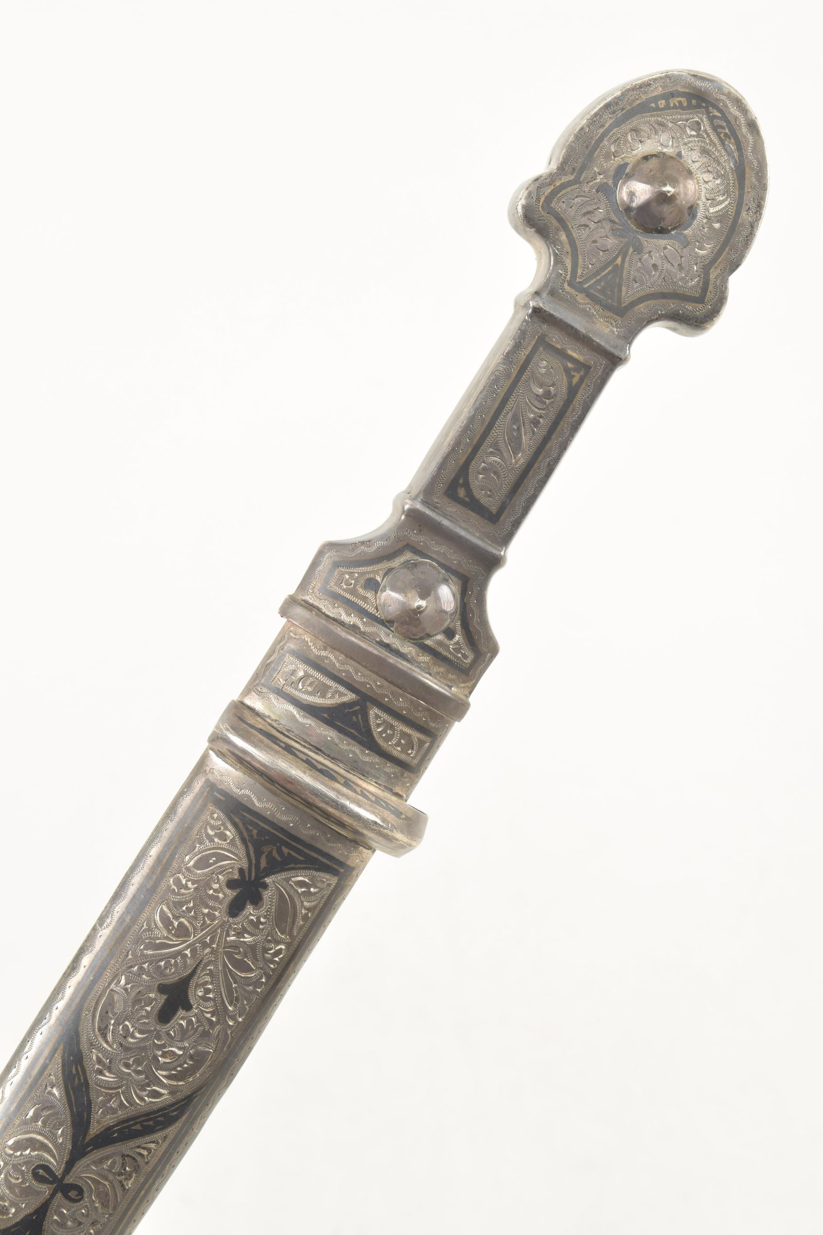Caucasian Silver-Mounted Dagger (Kama), Kubachi, Late 19th/Early 20th Century. Finely worked (1 of 8)