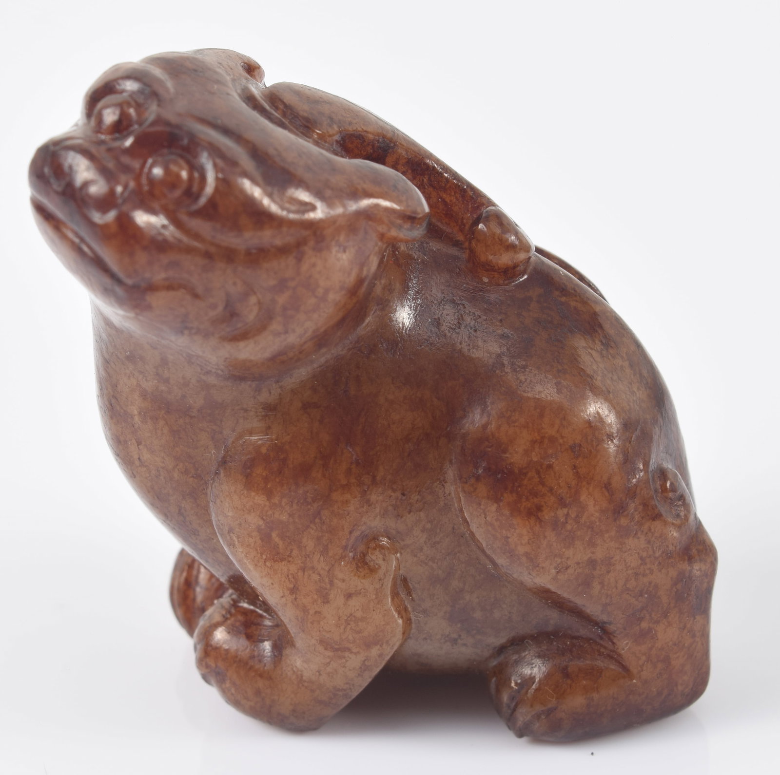 Jade kylin. China. 18th century. Brown color jade. 2in. (1 of 5)