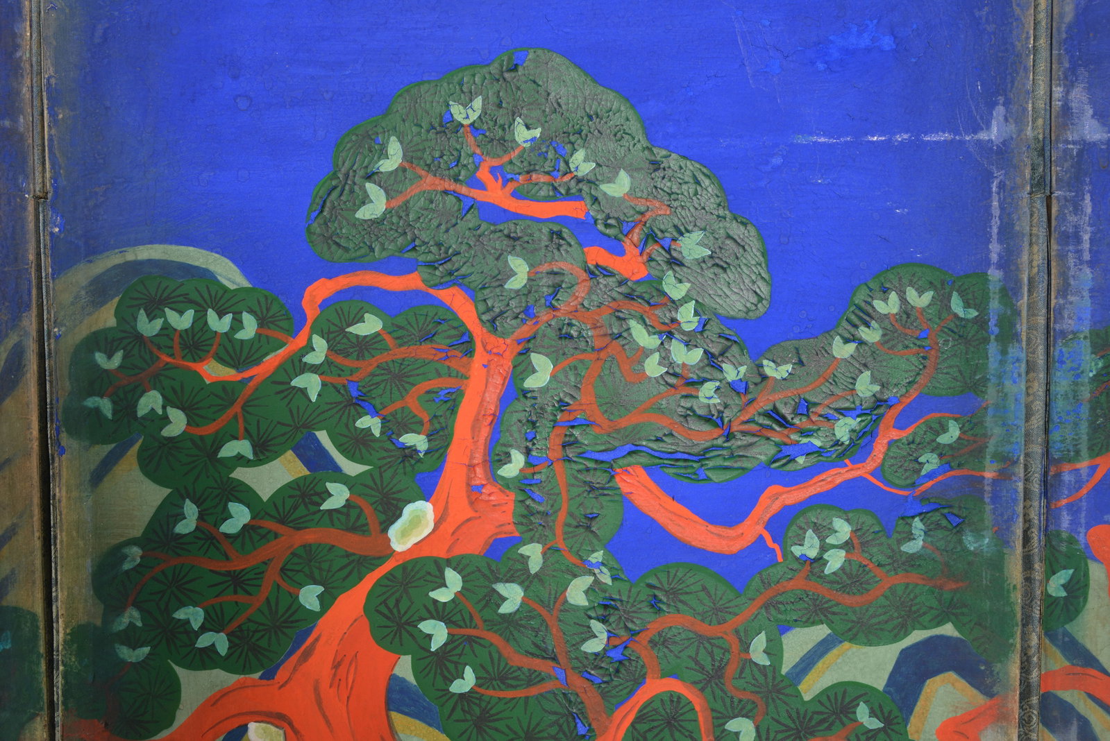 8 panel painted korean screen - 3