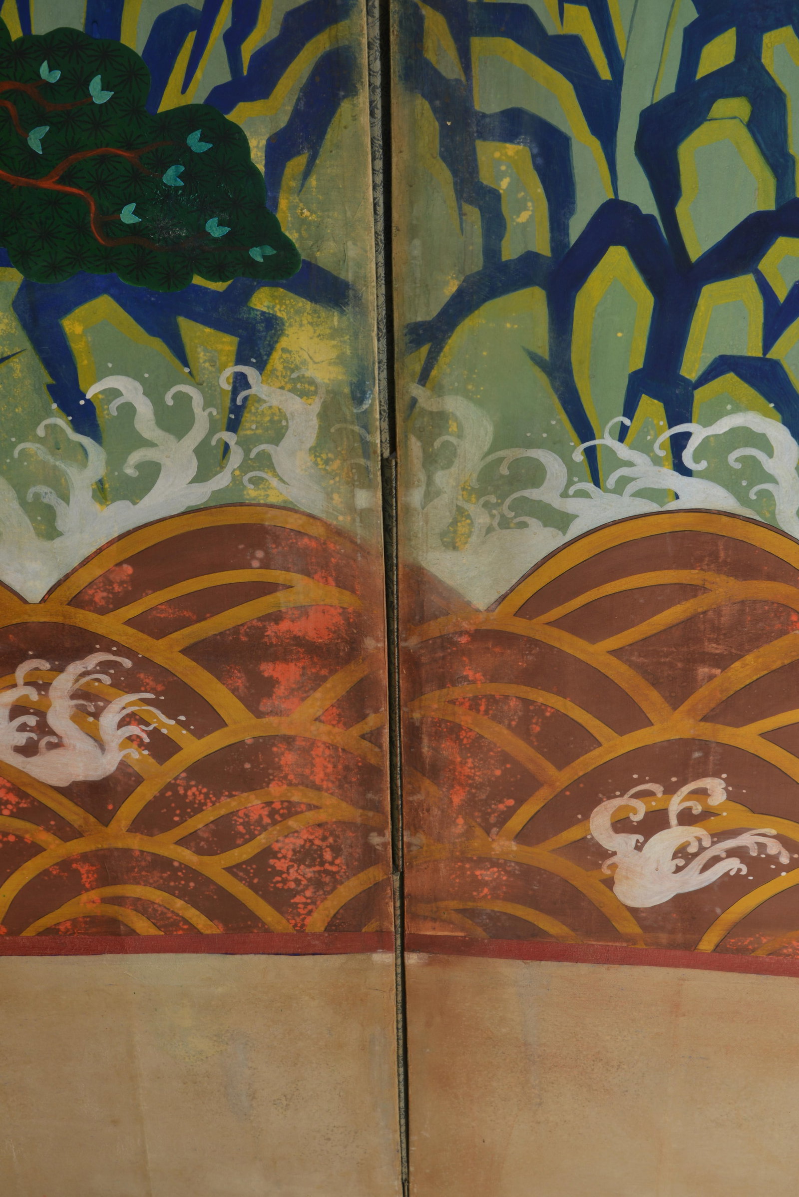 8 panel painted korean screen - 5