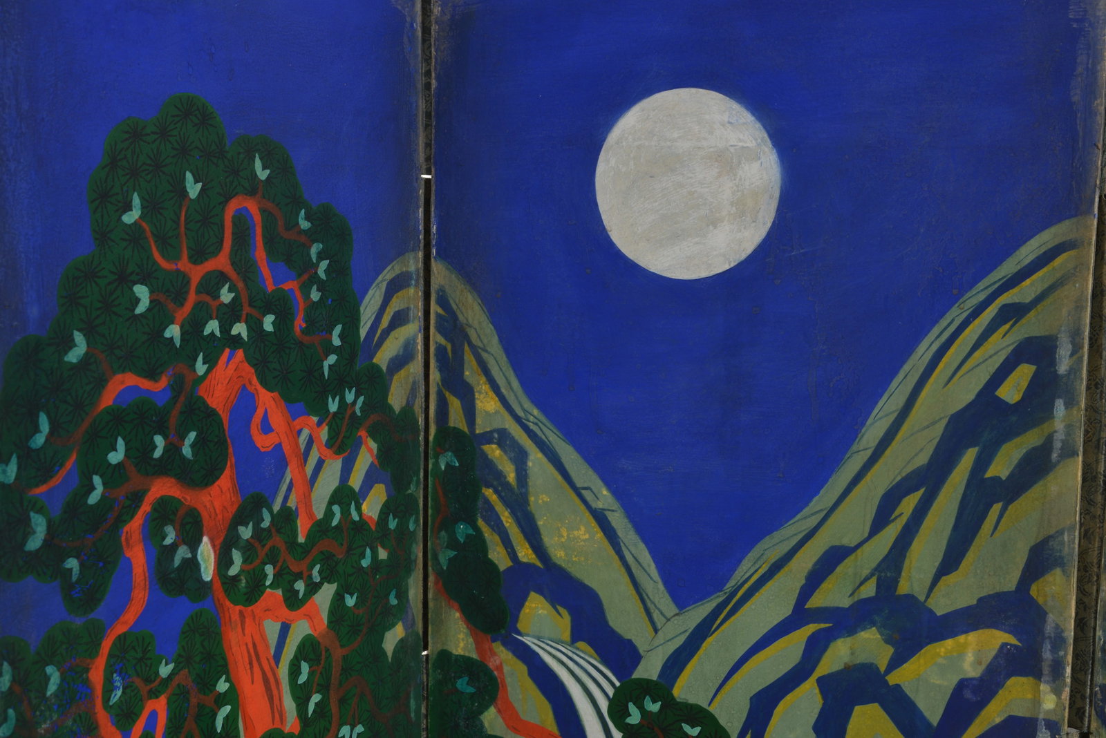 8 panel painted korean screen - 7