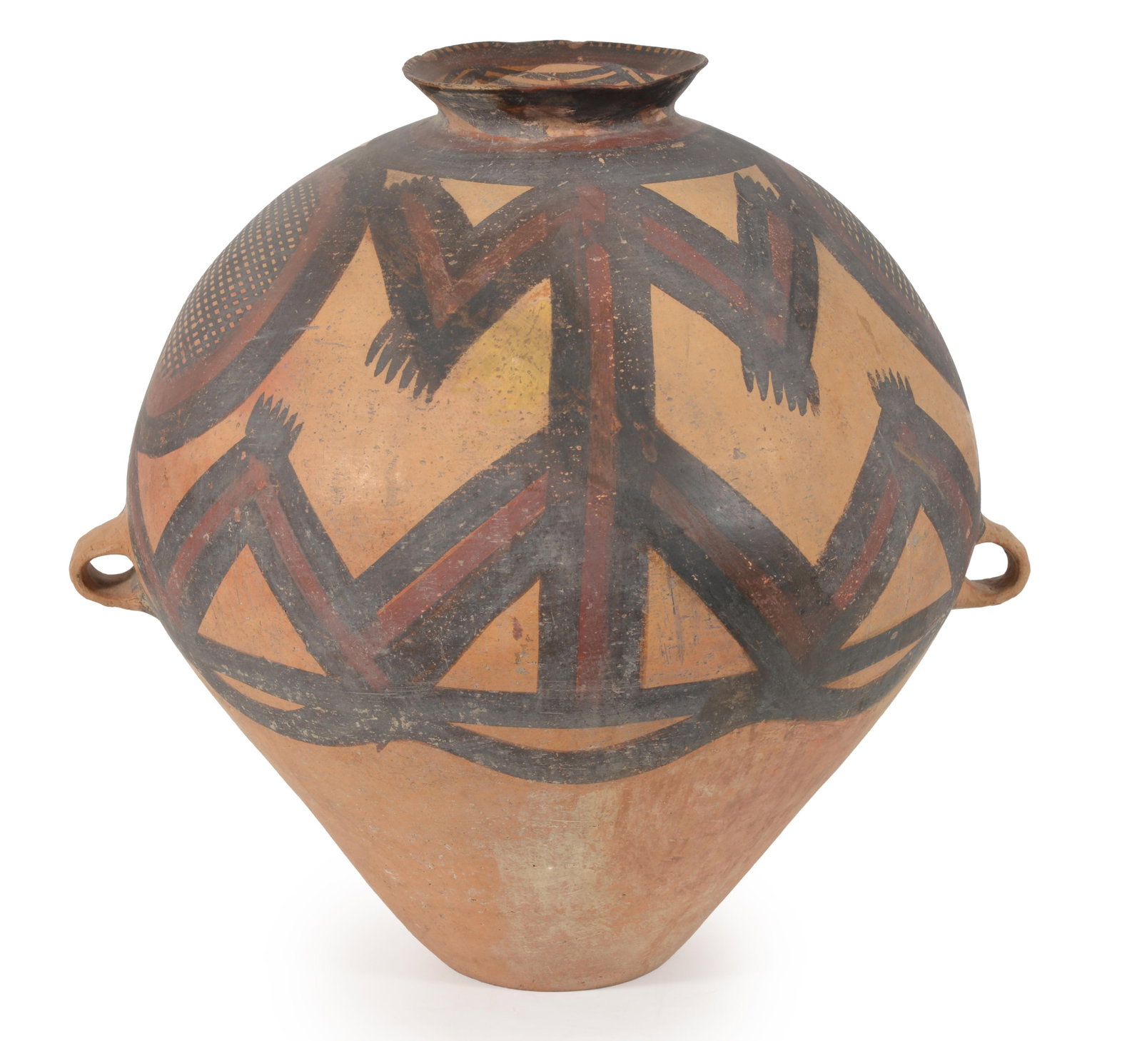 Funerary jar. China. Neolithic period, Majiayao culture. Earthenware with black and red "frog" (1 of 6)