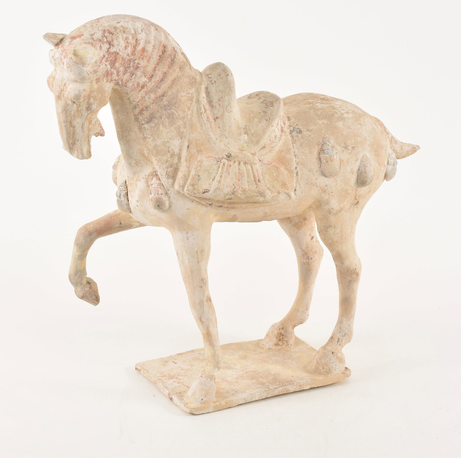 Chinese tang horse. Traces of pigment. 16.5in high. (1 of 9)