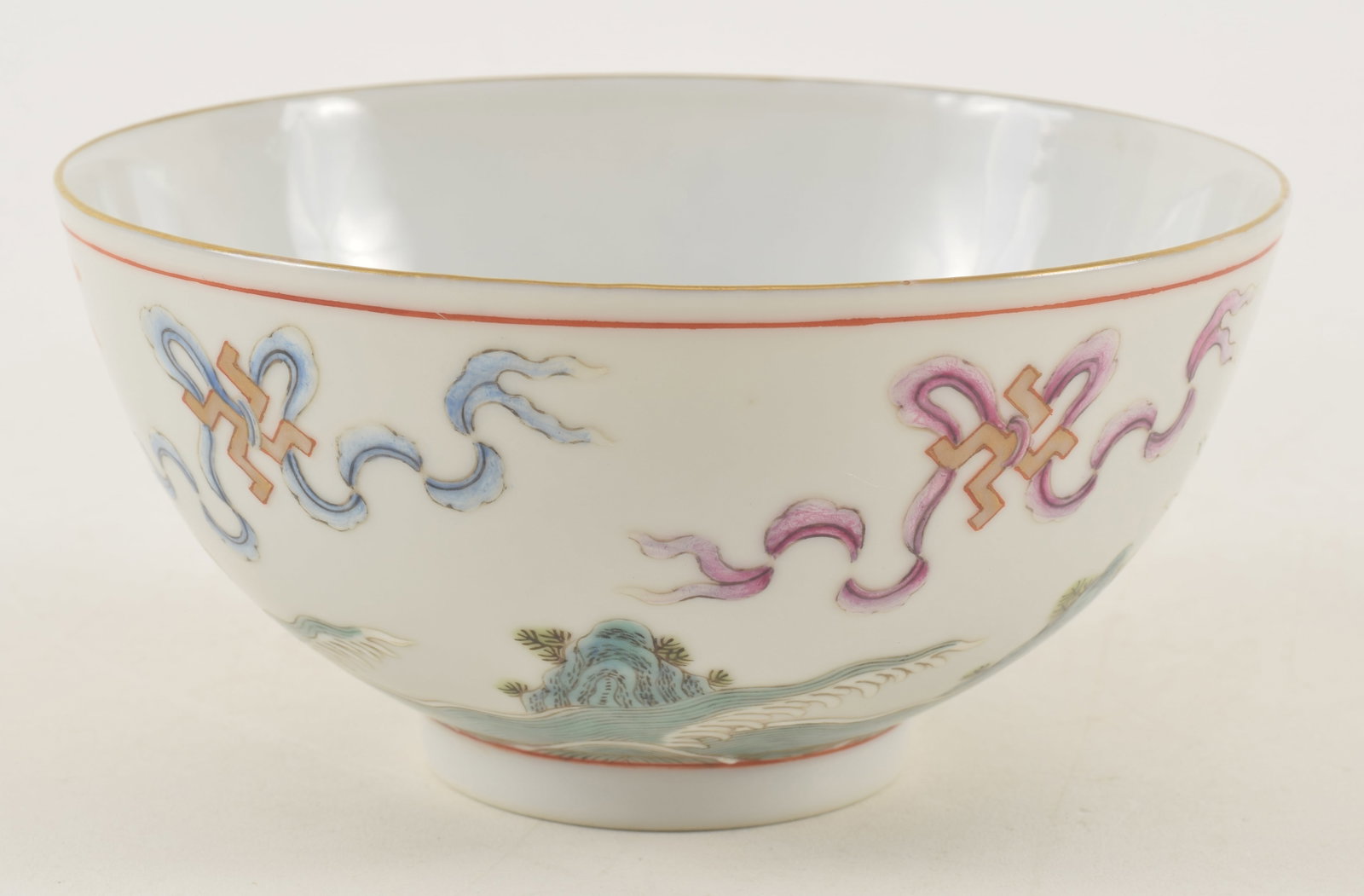 Porcelain cup. China. Kuang Hsu mark and of the period. Decoration of auspicious emblems. 5in (1 of 5)