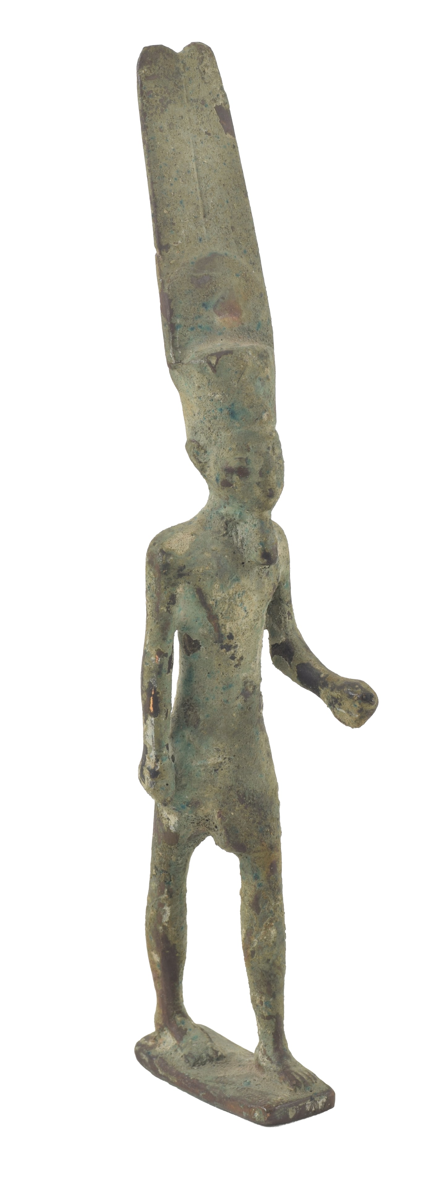 Egyptian, Late Period, bronze statuette of Amen Ra striding. Height 6.5 in. From the collection of: Egyptian, Late Period, bronze statuette of Amen Ra striding. Height 6.5 in. From the collection of Dr. Bruce L. Ralston, Tuxedo Park NY. Dr. Ralston assembled a large collection during the 1960's & 70