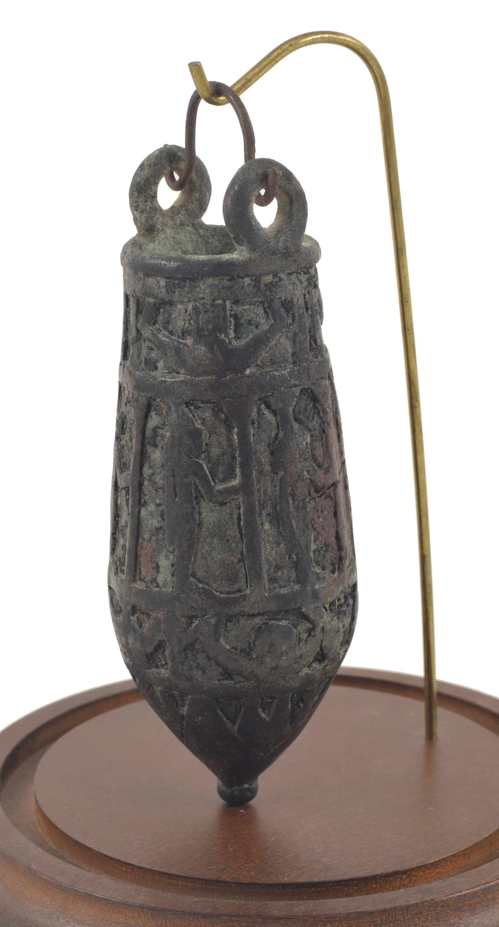 Egyptian, Late Period, bronze situla molded in relief with scenes of offerings beneath celestial (1 of 8)