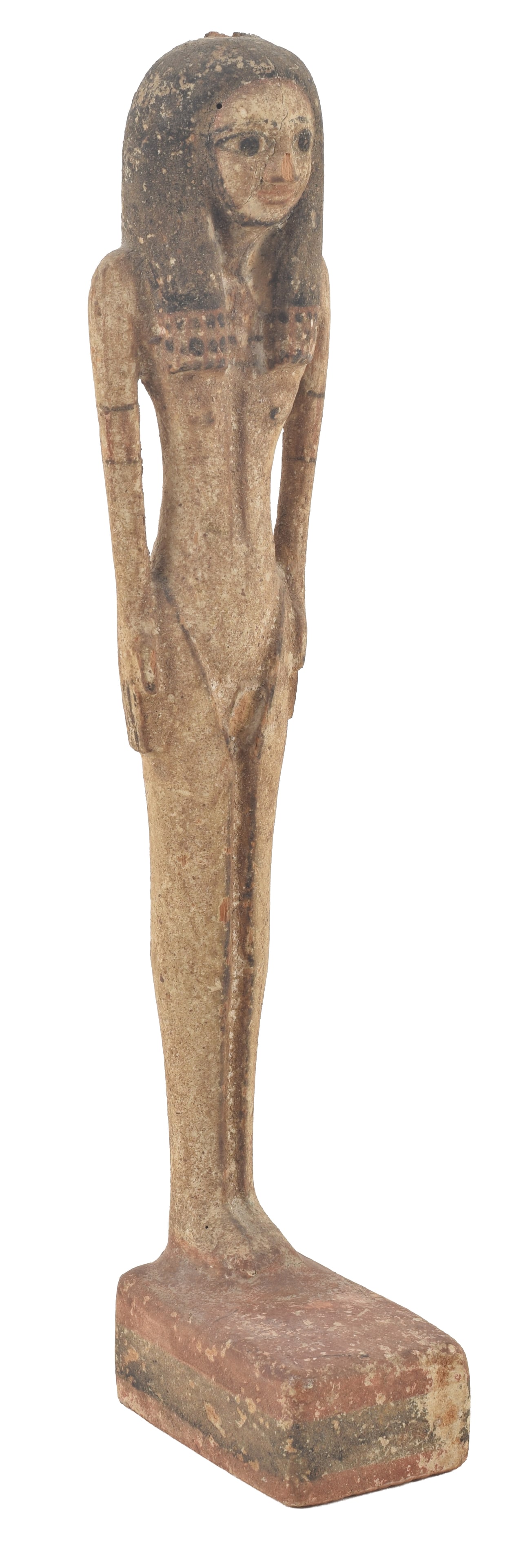 Egyptian, Middle Kingdom style, painted wood figure of a concubine. Height 12.5 in. From the (1 of 8)