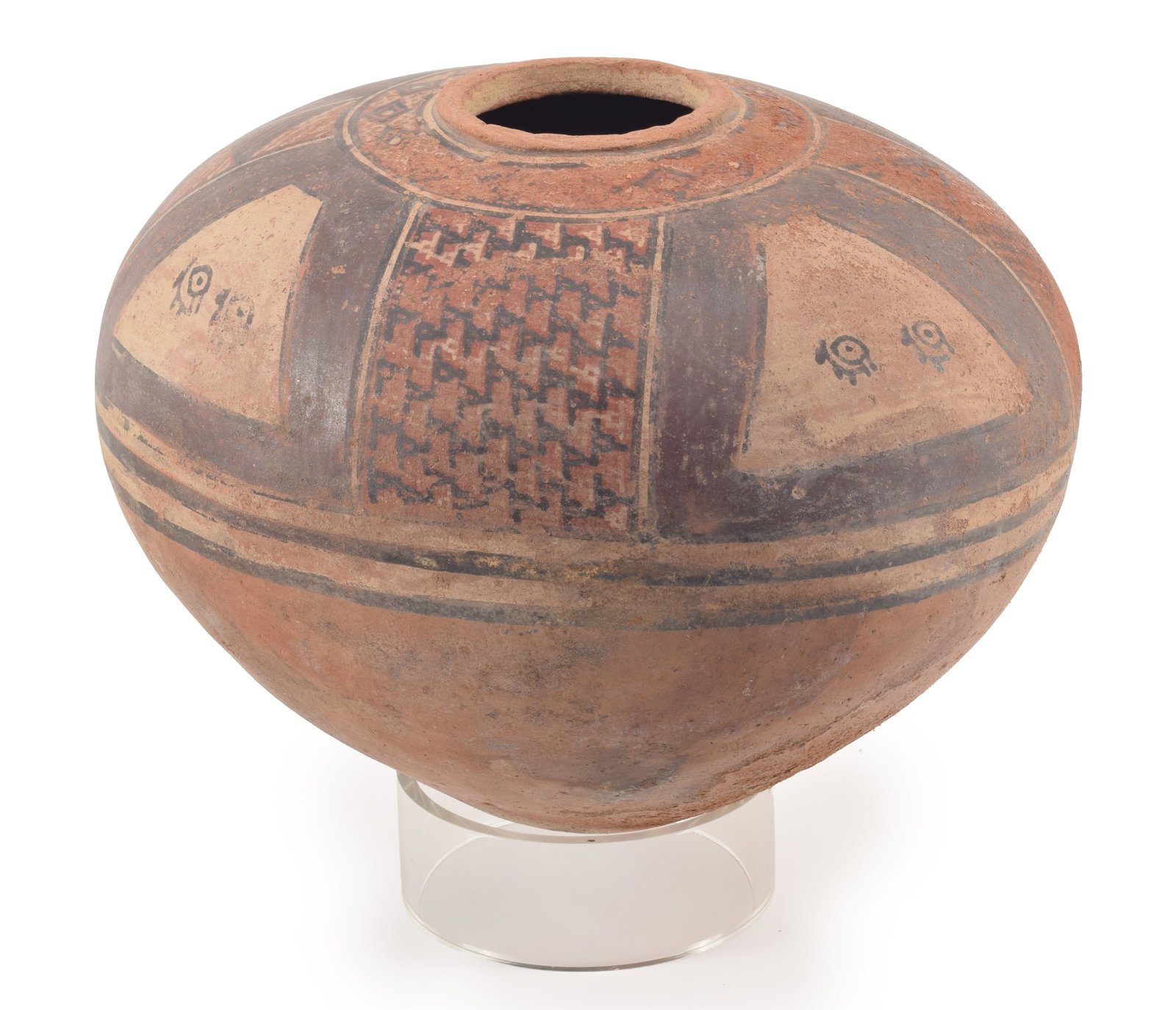 Italy Duanian 330 B.C. Bulbous vessel with various decorative panels including geometric and (1 of 6)