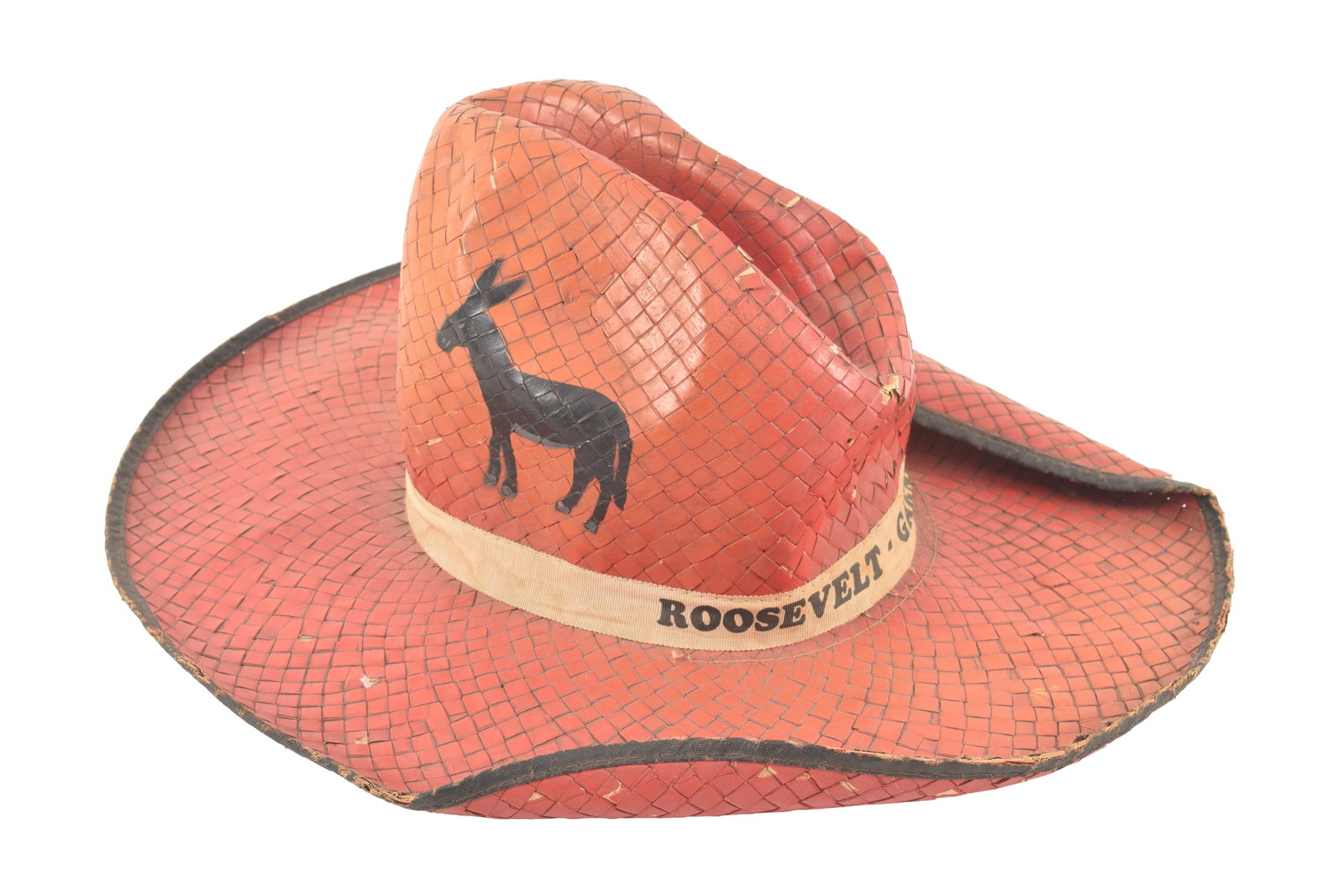 1932 Democratic presidential campaign cowboy hat for Franklin D. Roosevelt and John Nance Gardner. (1 of 5)