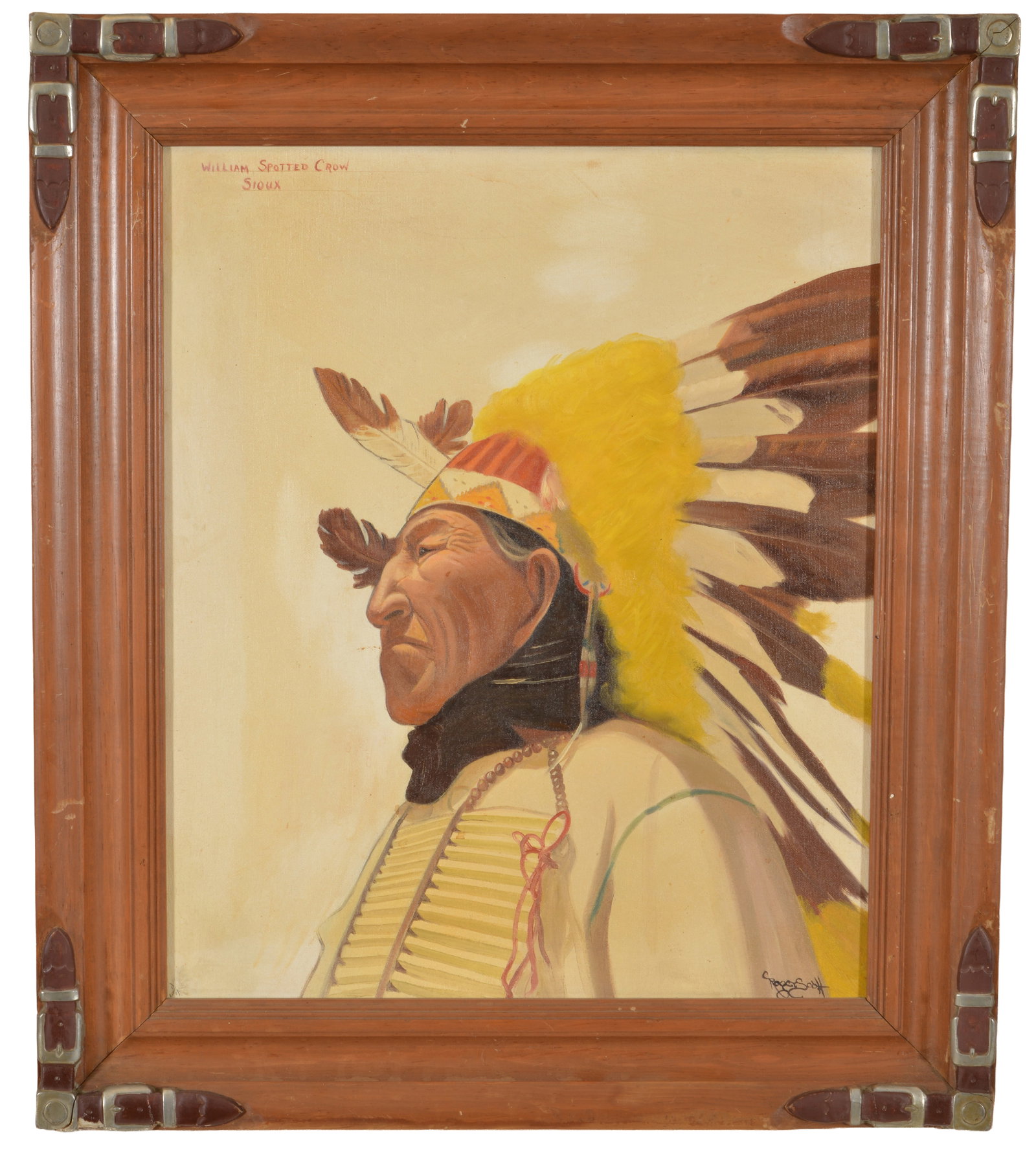 Roger Scott, American Western 1898-1976, after series by Winold Reiss "Blackfeet Indians of Glacier (1 of 9)