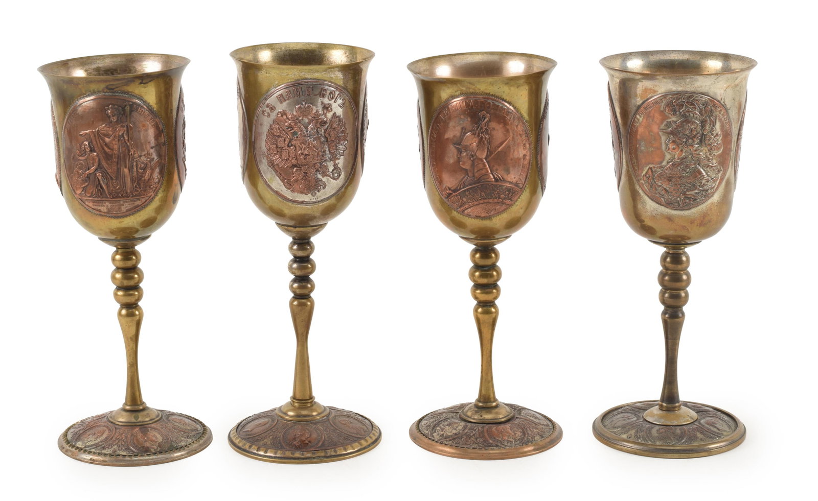 Rare Set of Four Commemorative Goblets with Distinct Scenes from the Napoleonic Wars. Europe, second (1 of 20)