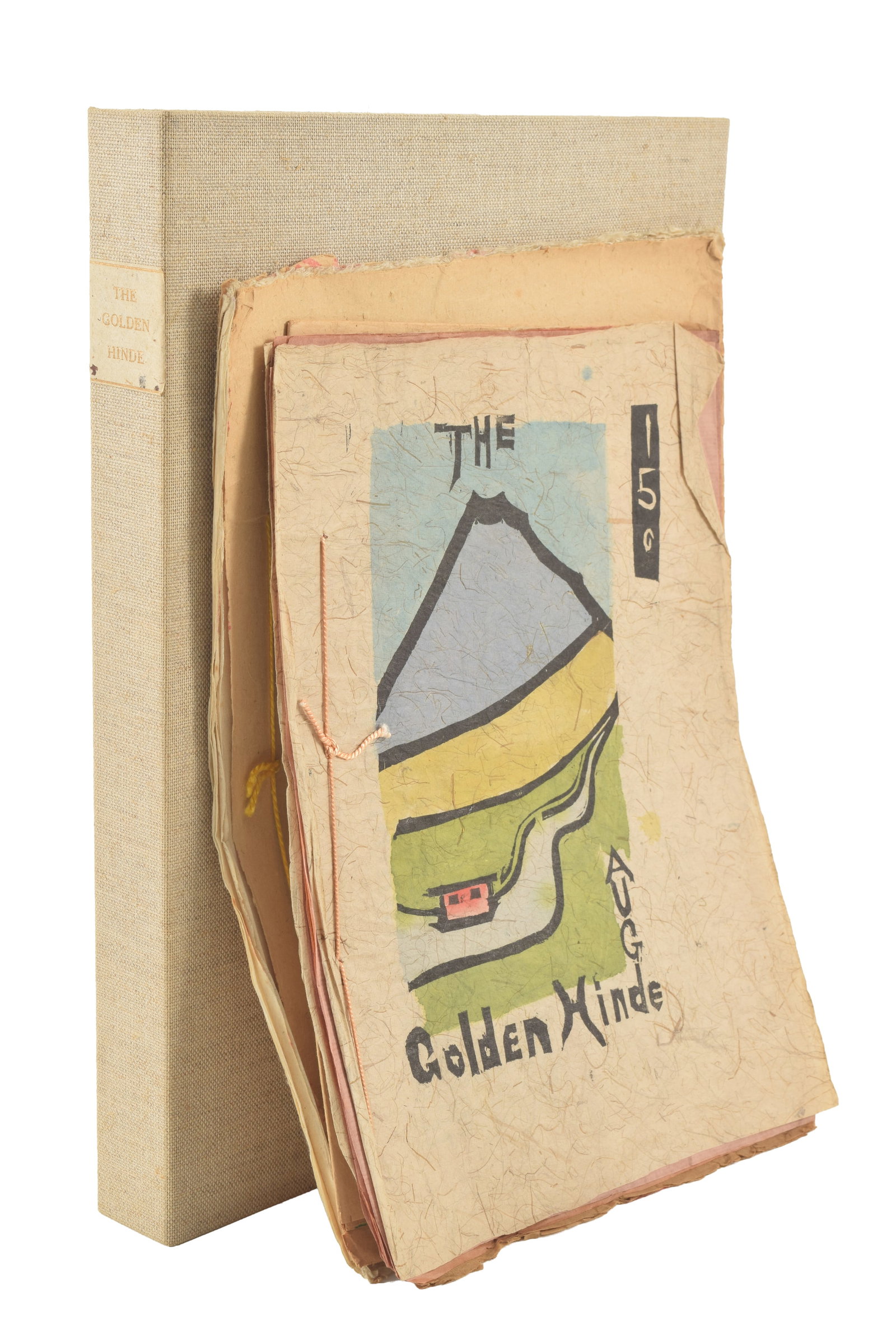 Early 1900s Arts & Crafts publication "The Golden Hinde". Published in Cortemadera, California by: Early 1900s Arts & Crafts publication "The Golden Hinde". Published in Cortemadera, California by Paul Elder and Morgan Shepard and sold at their bookstore in San Francisco. Covers illustrated with