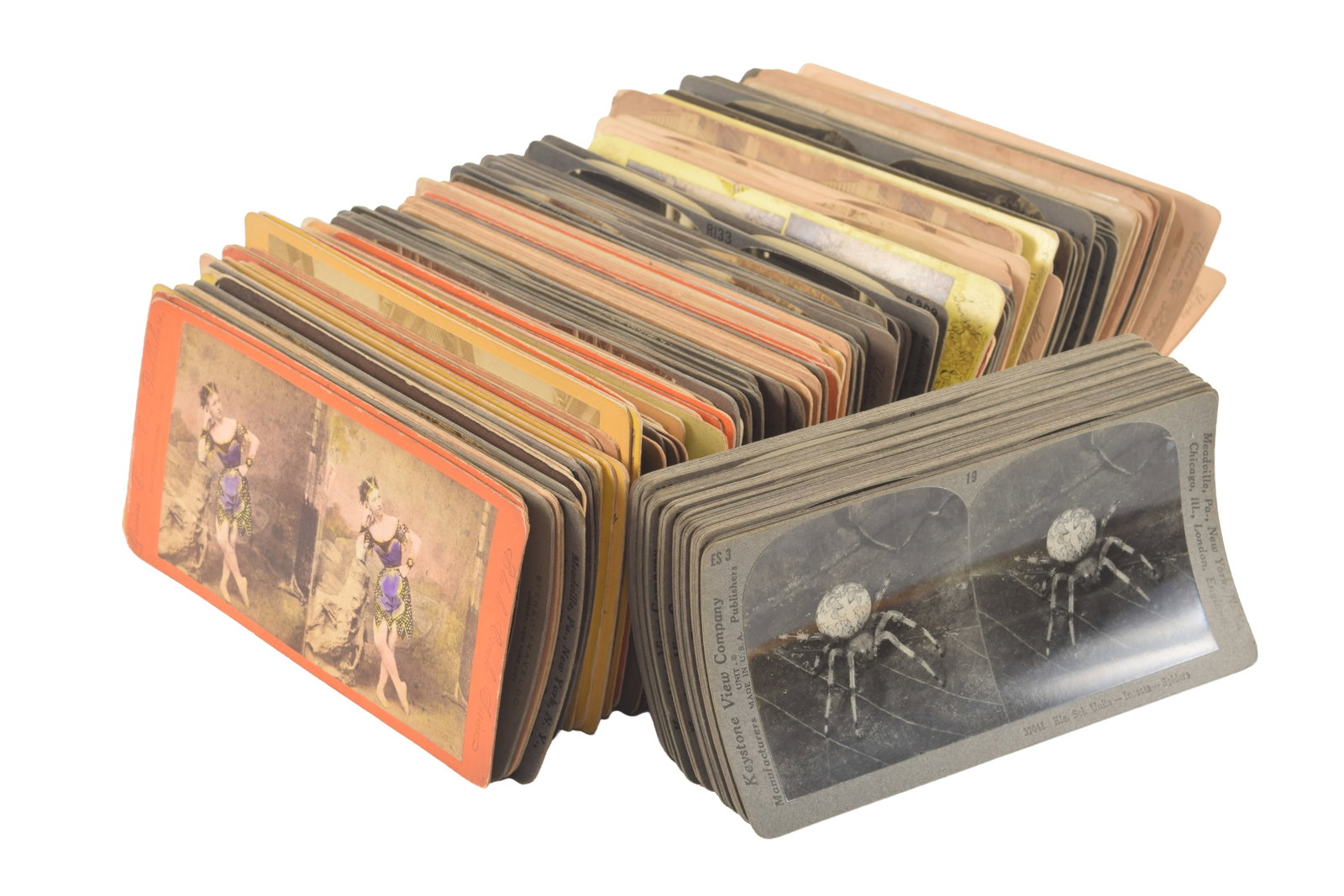 Lot of over 160 stereoviews. Includes photographs of European and New England sites, a series of 25 (1 of 5)