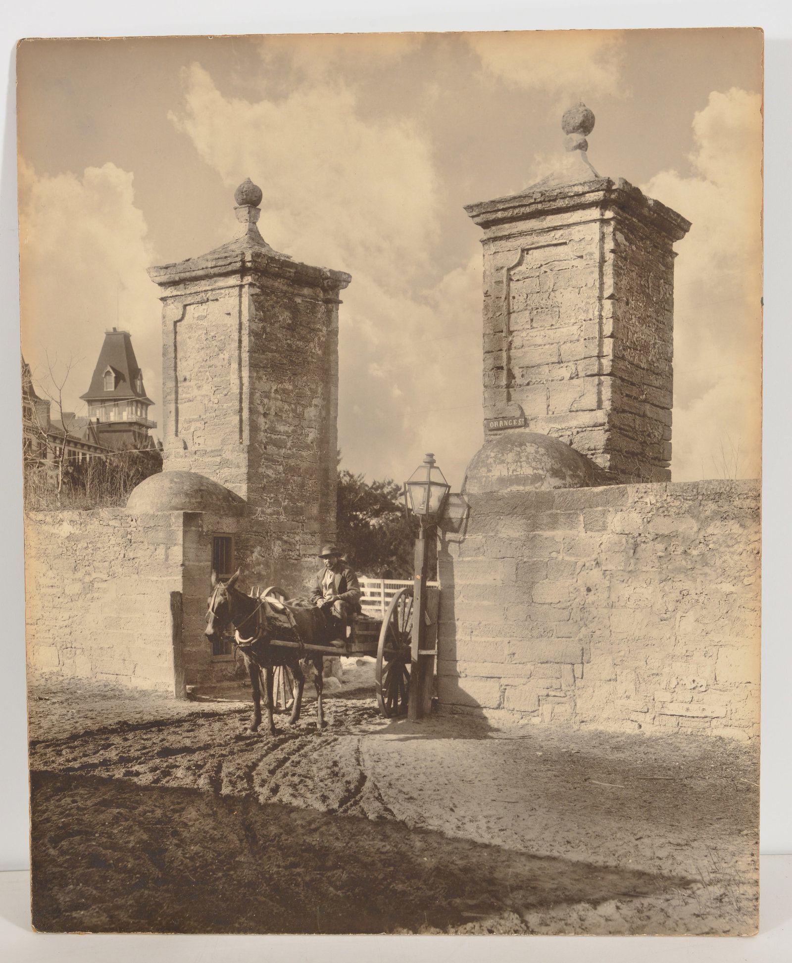 George Barker. Canada. Large format 19th century photograph "Orange St" in St. Augustine, Florida. (1 of 10)