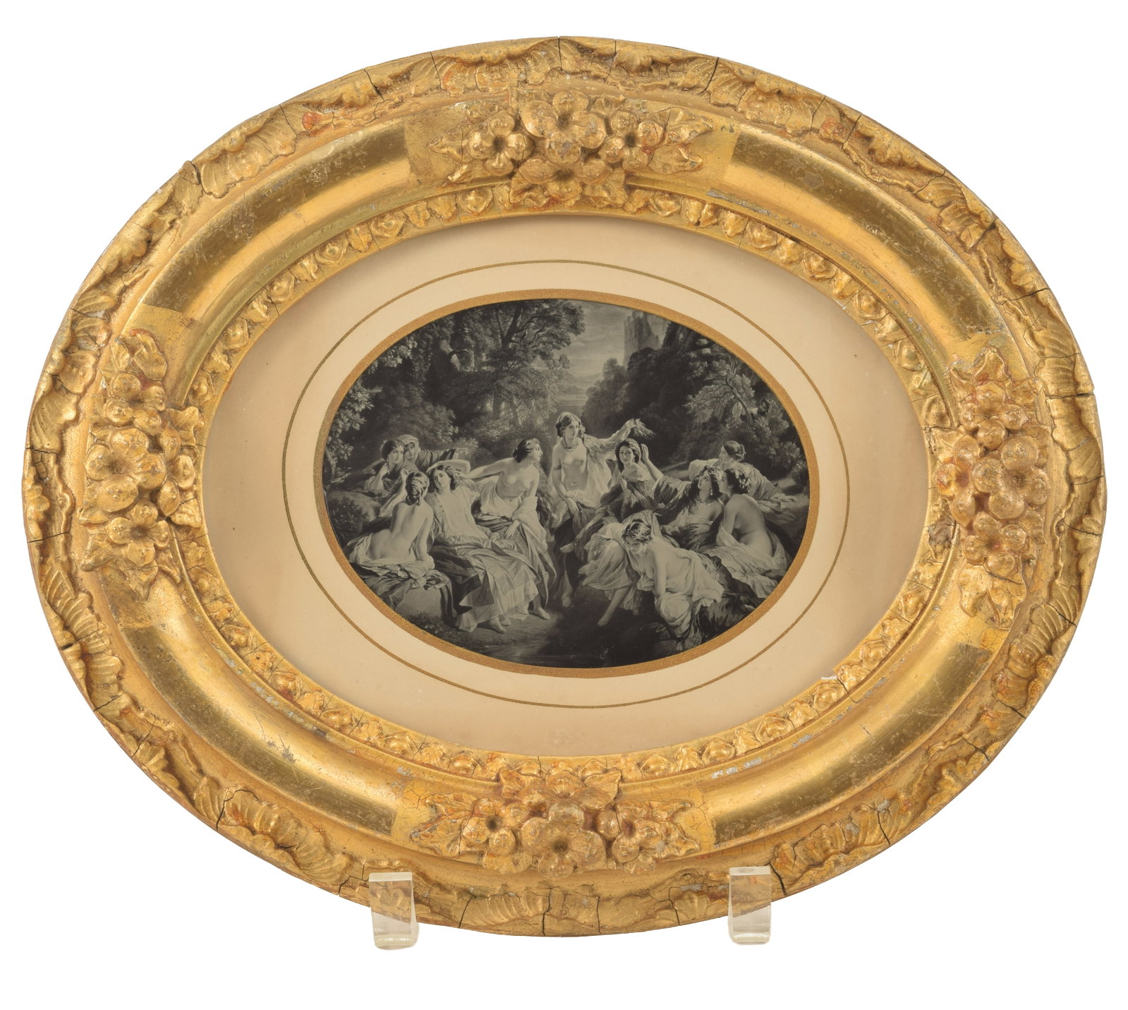 Whole plate ruby glass ambrotype of "Florinda" by Franz Xaver Winterhalter. The painting was (1 of 3)