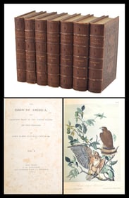 John James Audubon. The Birds of America. 7 volume set. New York: V. G. Audubon, 1859. Fine leather
