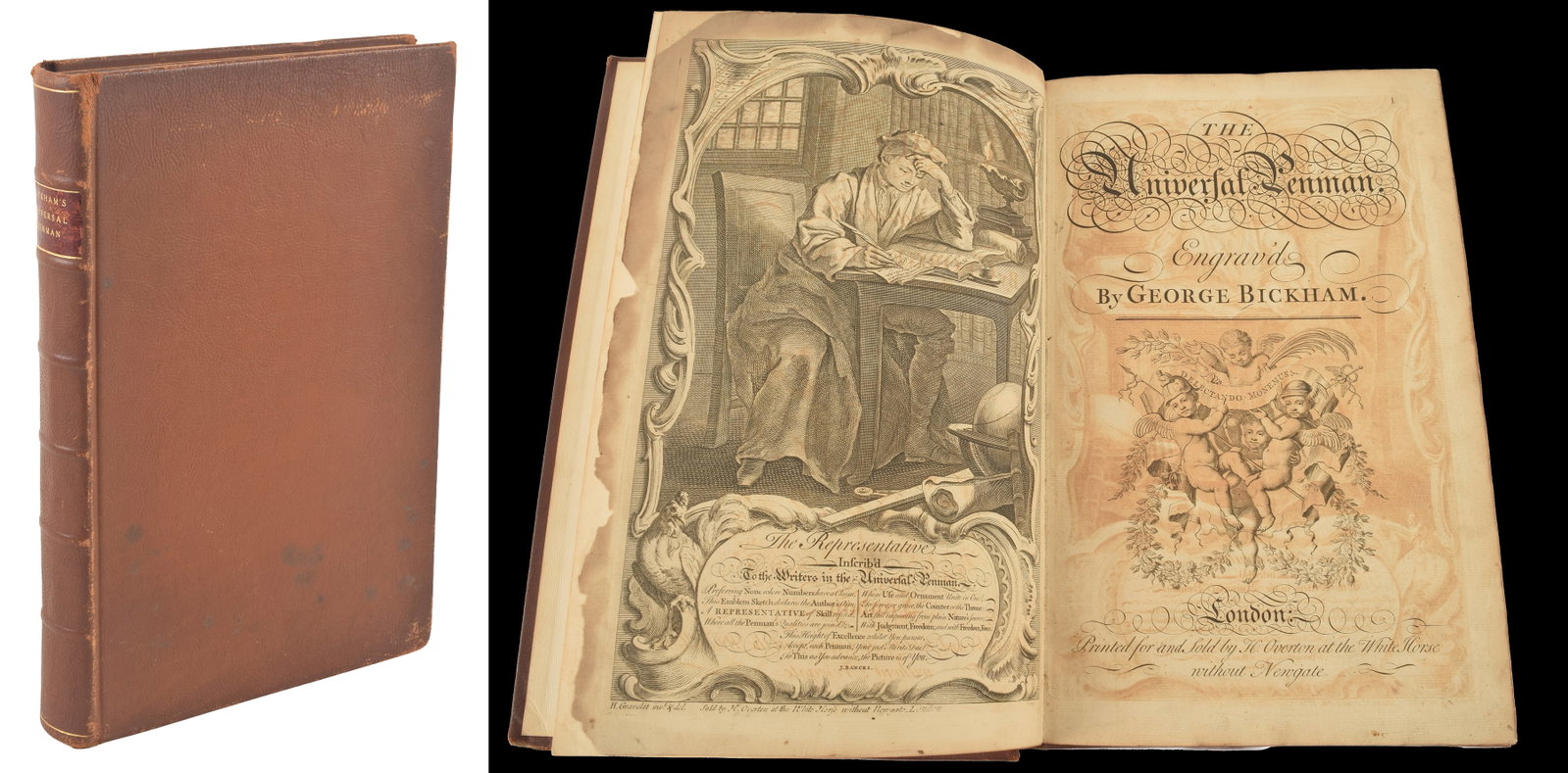 George Bickham. The Universal Penman; Or, the Art of Writing. Featuring 212 numbered pages of fully (1 of 7)