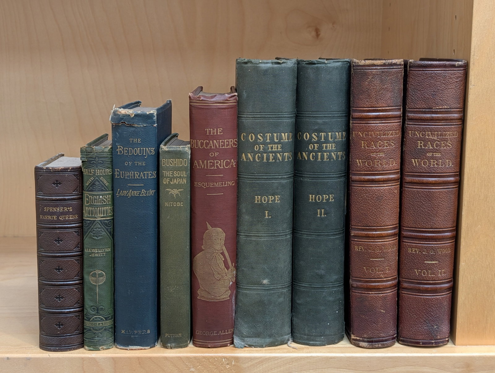 Lot of antique books. To include: 2 vols The Uncivilized Races of Men by Rev. J. G. Wood, The (1 of 3)