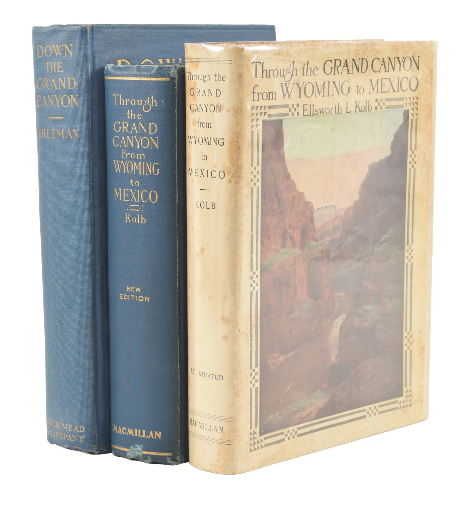 3 books on the Grand Canyon. 1) Emery Kolb signed copy of Through the Grand Canyon from Wyoming to: 3 books on the Grand Canyon. 1) Emery Kolb signed copy of Through the Grand Canyon from Wyoming to Mexico. Emery was the brother of author, Ellsworth Kolb, and the two contributed photographs for the 