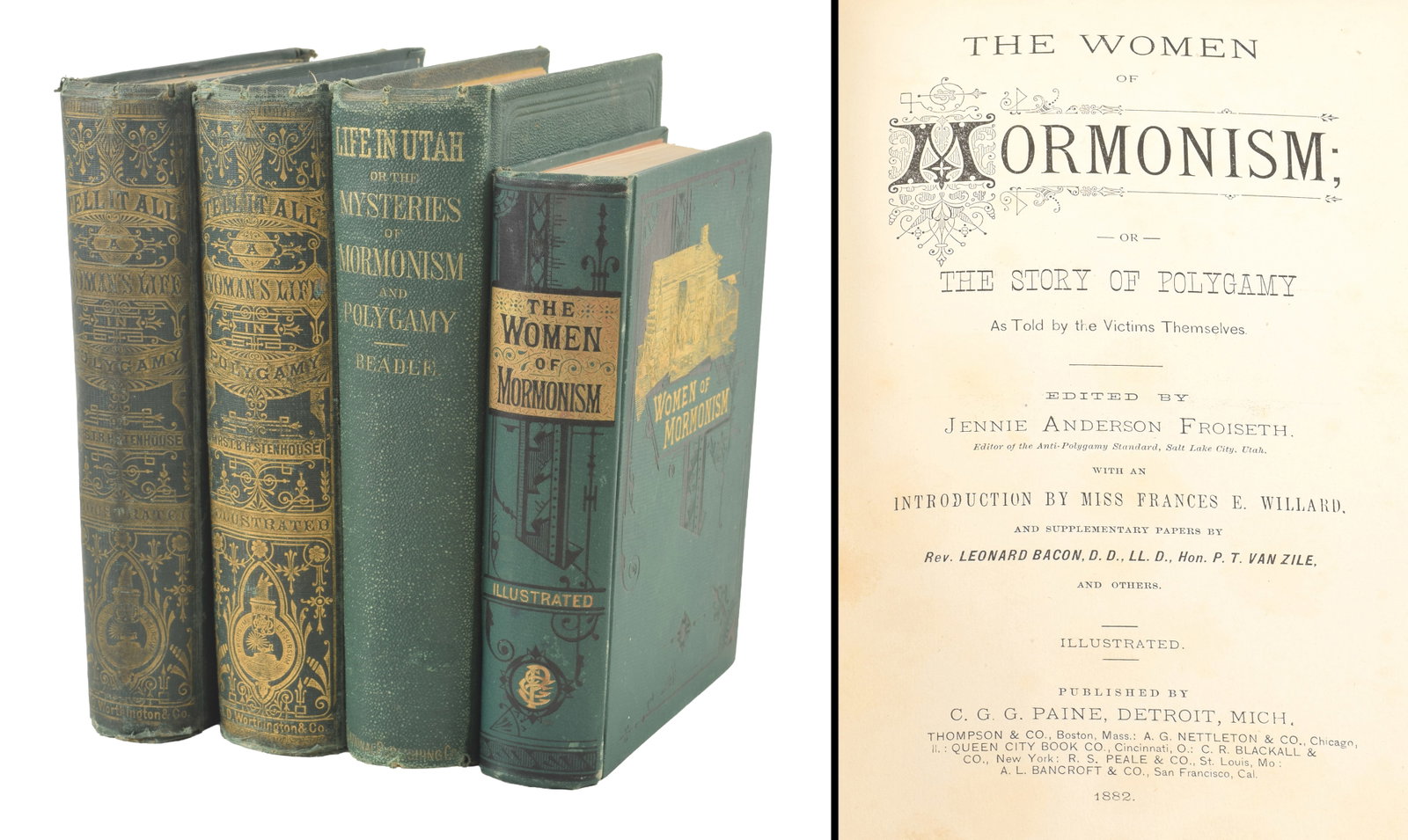 4 books on Mormonism. 1) 1875 "Tell it All": The Story of a Life's Experience in Mormonism by Mrs. (1 of 7)