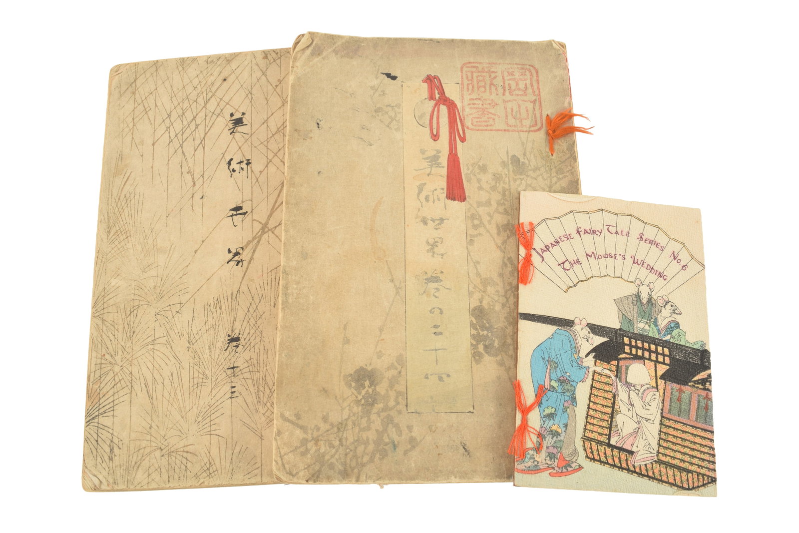 Lot of 3 Japanese woodblock booklets, including Japanese Fairy Tale series no. 6 The Mouse's (1 of 11)