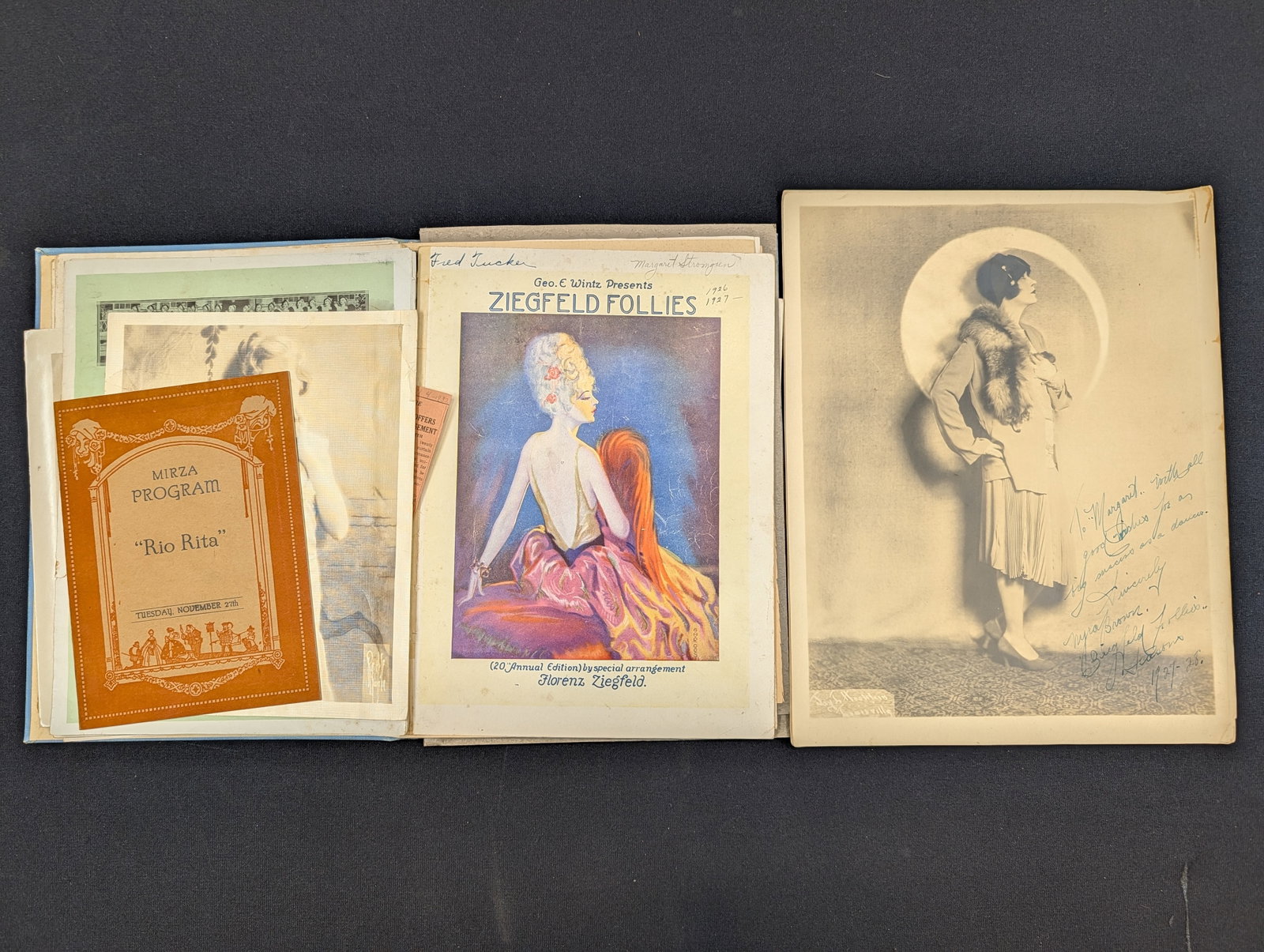 Nyra Brown Broadway showgirl ephemera lot. Autographed photos from Nyra Brown and other related (1 of 12)