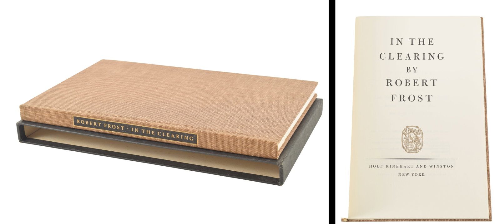 Robert Frost. Signed limited edition of "In the Clearing". Number 740 of 1500 copies. Slipcase. From (1 of 4)