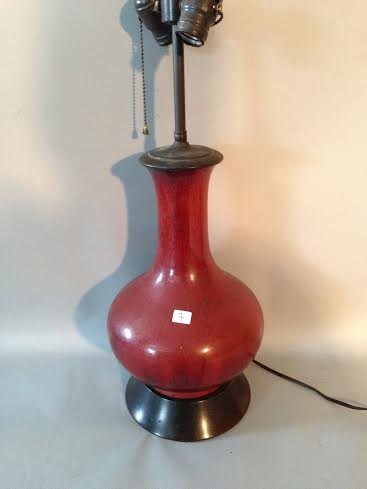 17th-18th century Chinese porcelain vase, table lamp. (1 of 5)