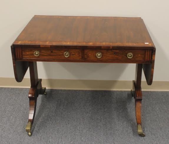 19th Century English Regency Rosewood Sofa Table (1 of 6)